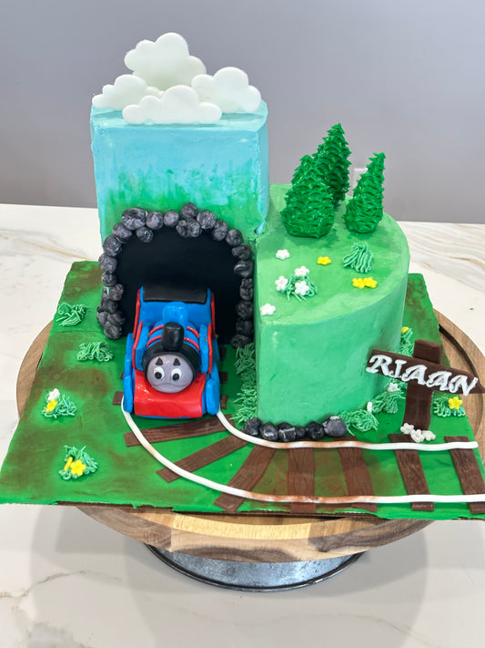 Thomas Train Theme Cake - IBakeUCake